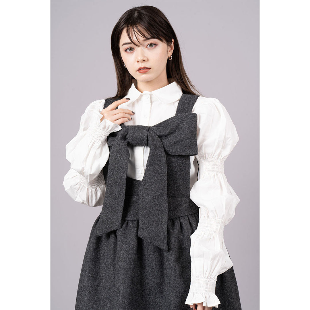 Shirring Virago Sleeve Tops