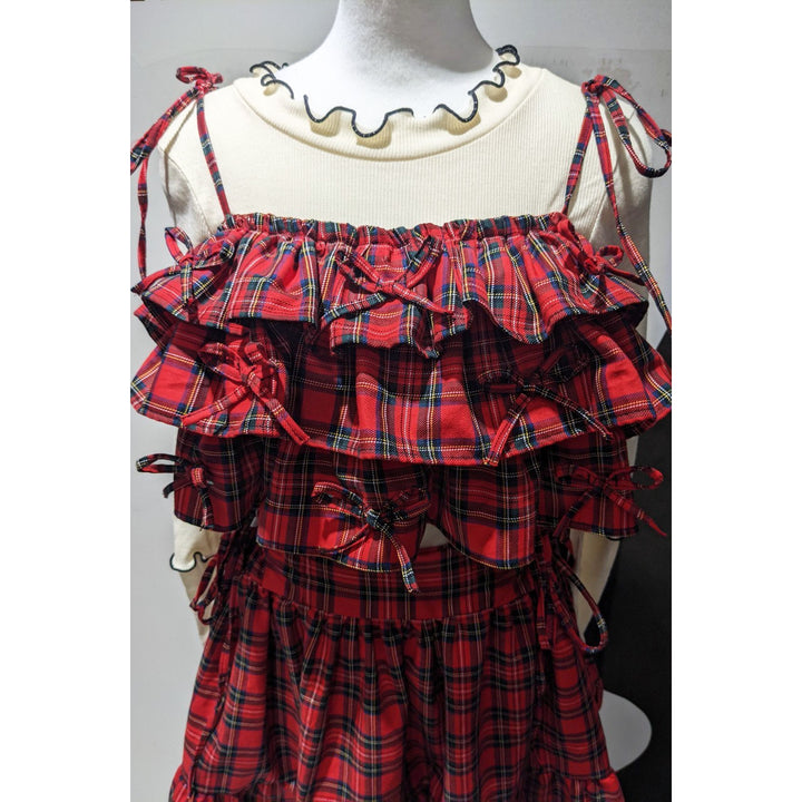 Tiered Ribbon Frill Bustier