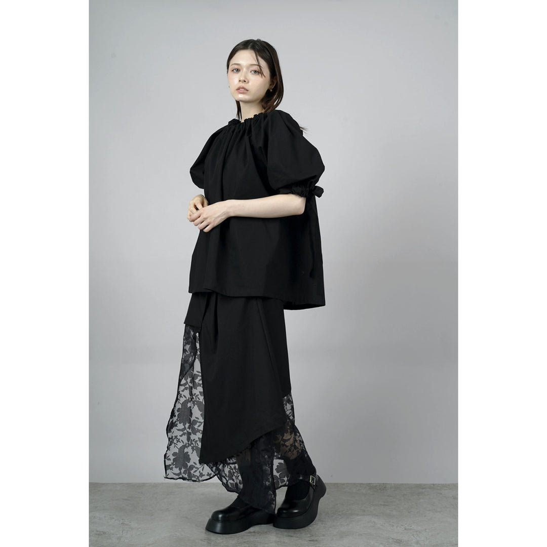 Gathered Shirring Blouse