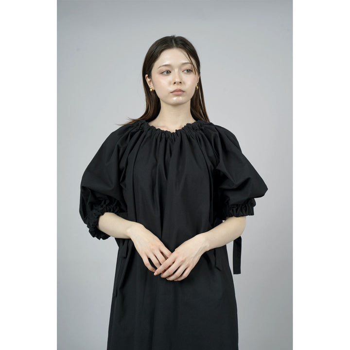 Gathered Shirring Long Onepiece