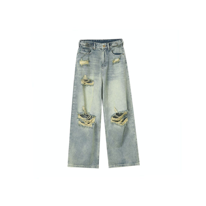 Baggy Silhouette Damage Denim Jeans