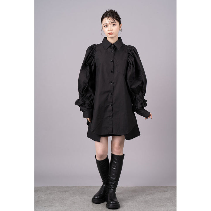 Tuck Sleeve Long Shirt