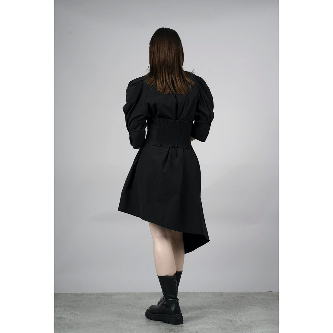 Waist slim waist belt shirt onepiece