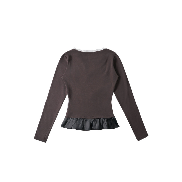 Heart Frill Long Sleeve T-shirt