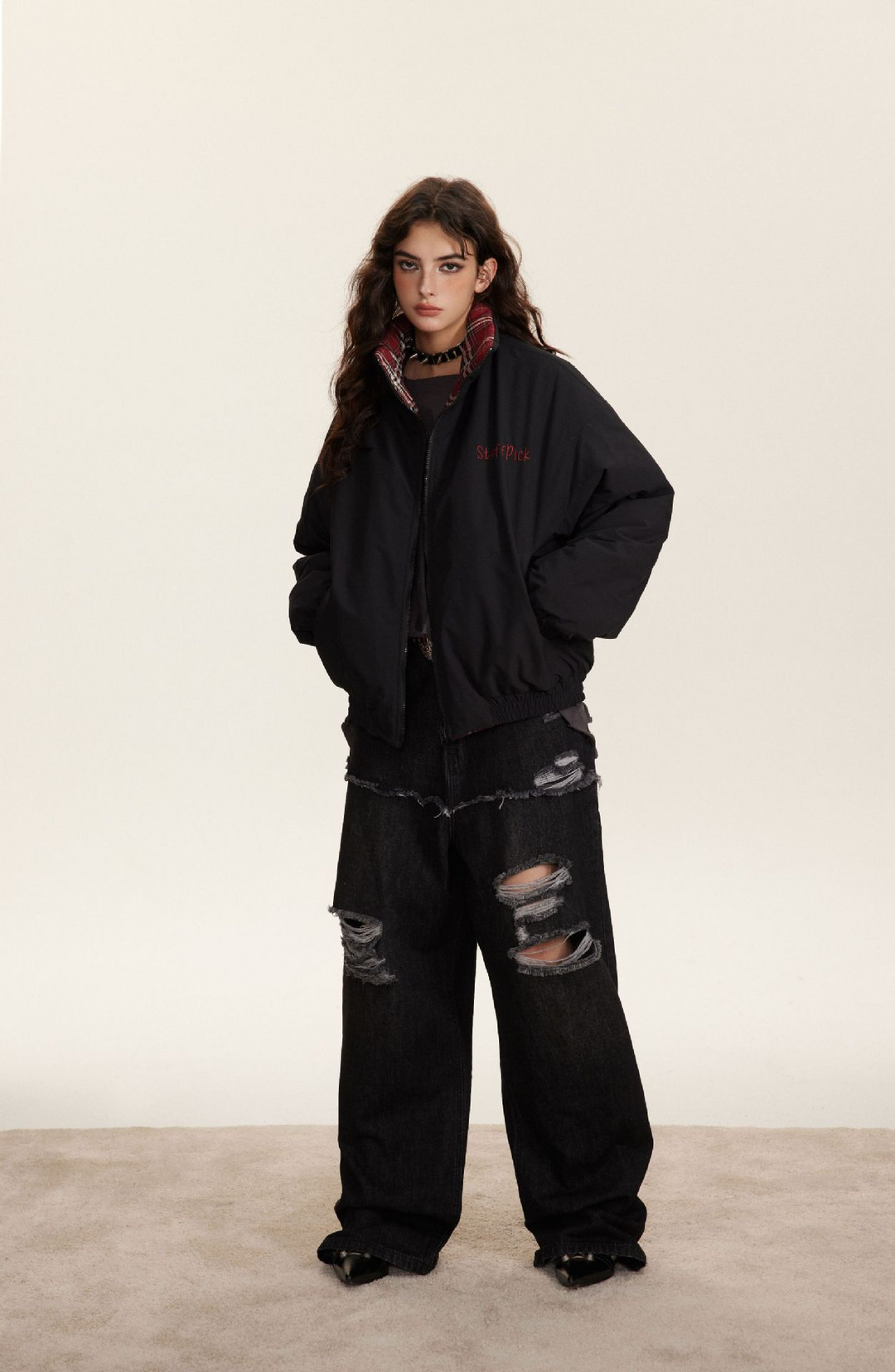 2way Reversible Check Jacket