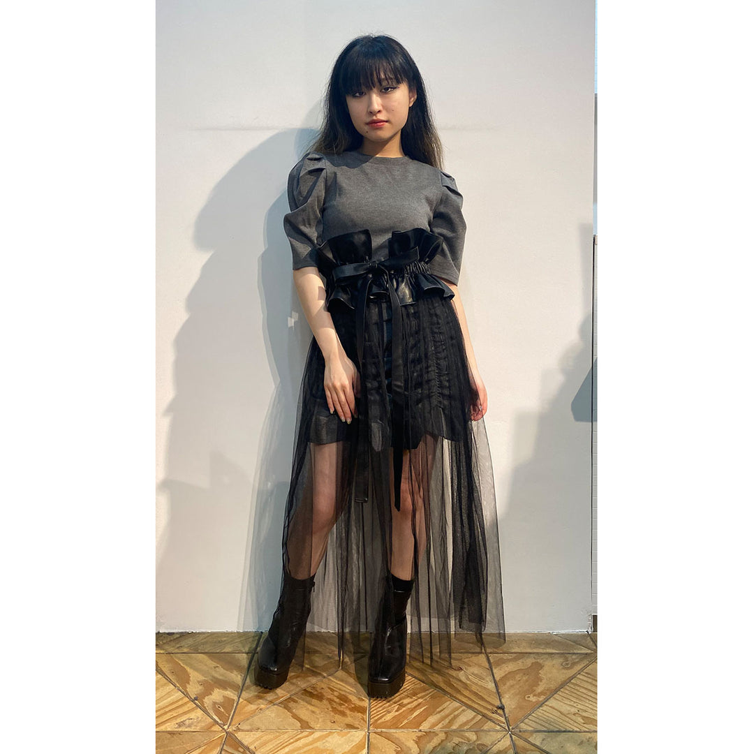 PU Leather Tulle Belt