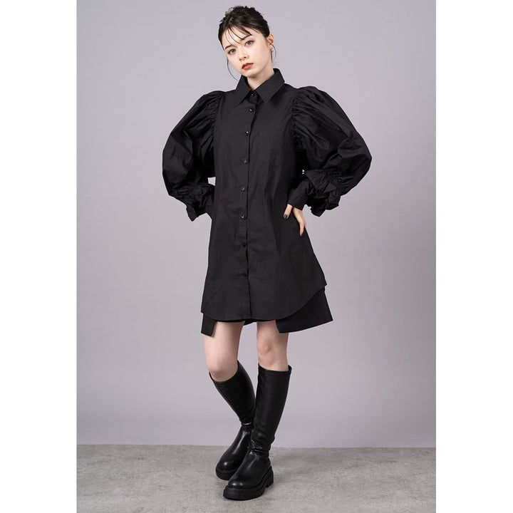 Tuck Sleeve Long Shirt