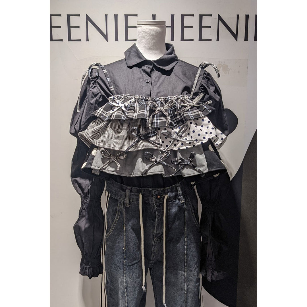 Tiered Ribbon Frill Bustier