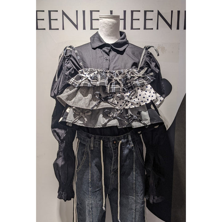 Tiered Ribbon Frill Bustier