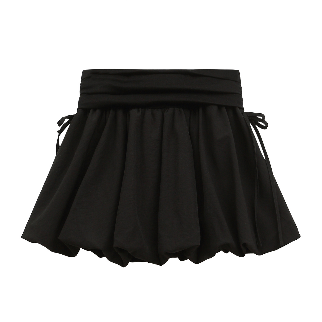 Embroidery Balloon Mini Skirt