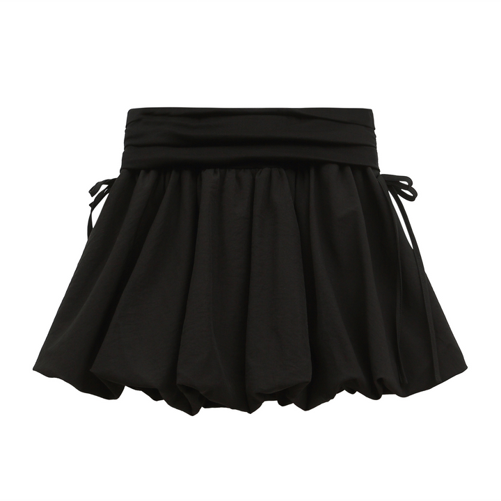 Embroidery Balloon Mini Skirt