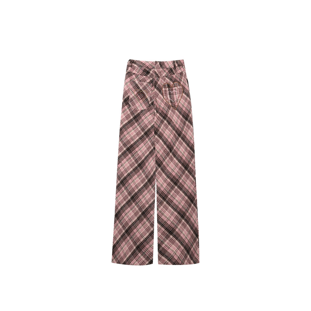 Diagonal Check Pants
