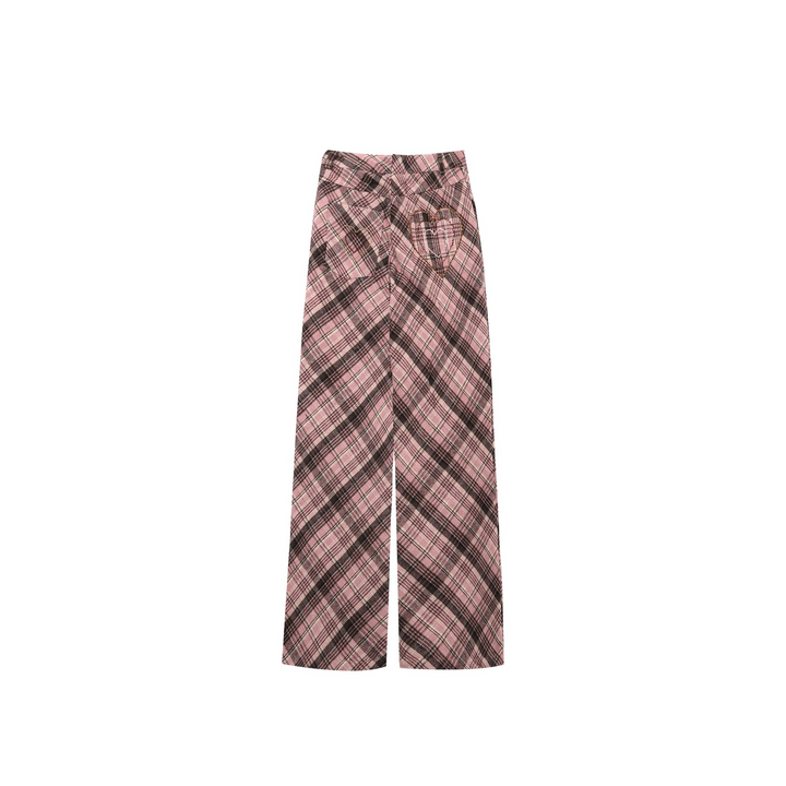 Diagonal Check Pants
