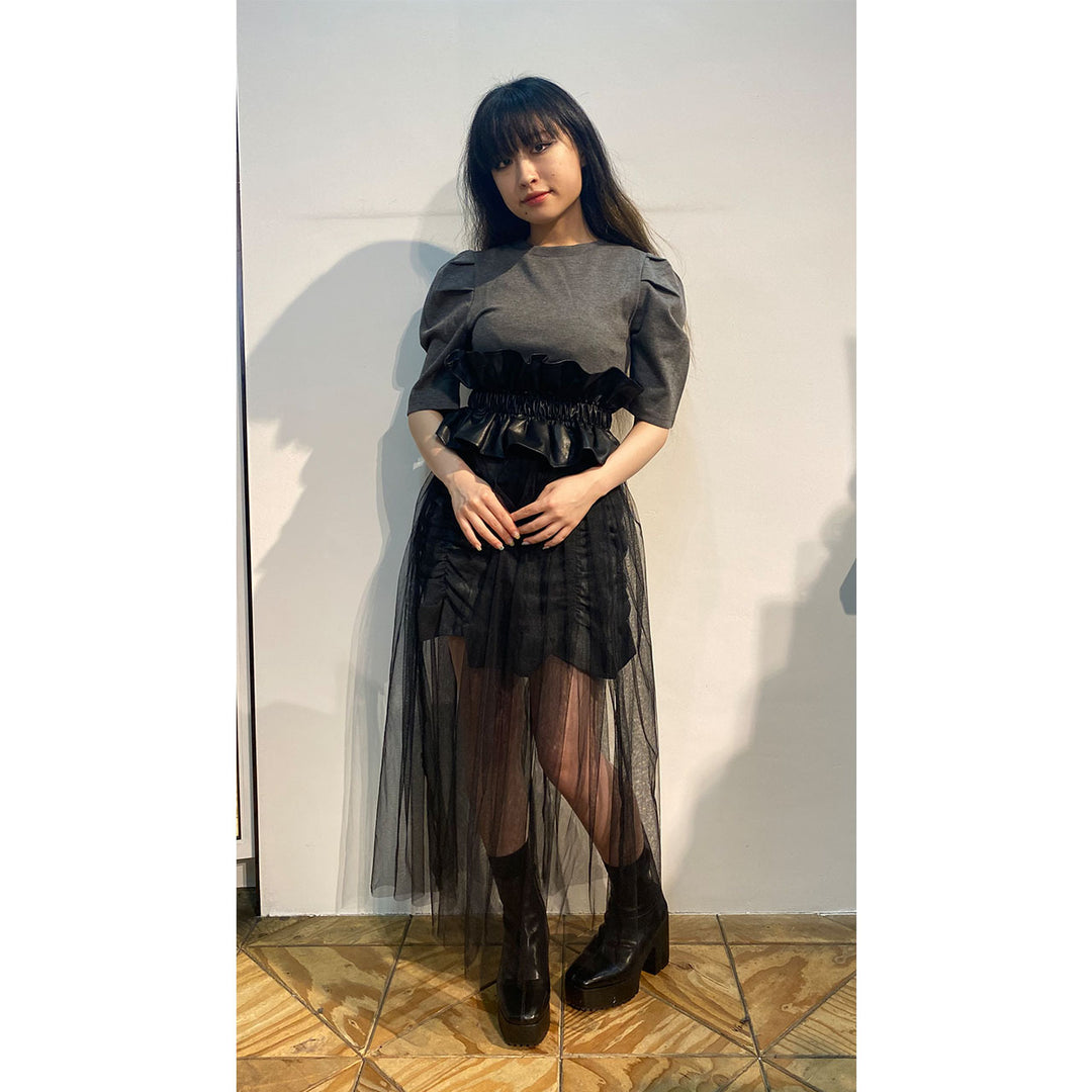 PU Leather Tulle Belt