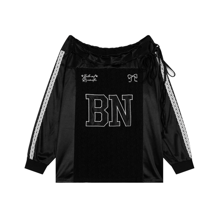 Lace Ribbon Logo Long Sleeve T-shirt