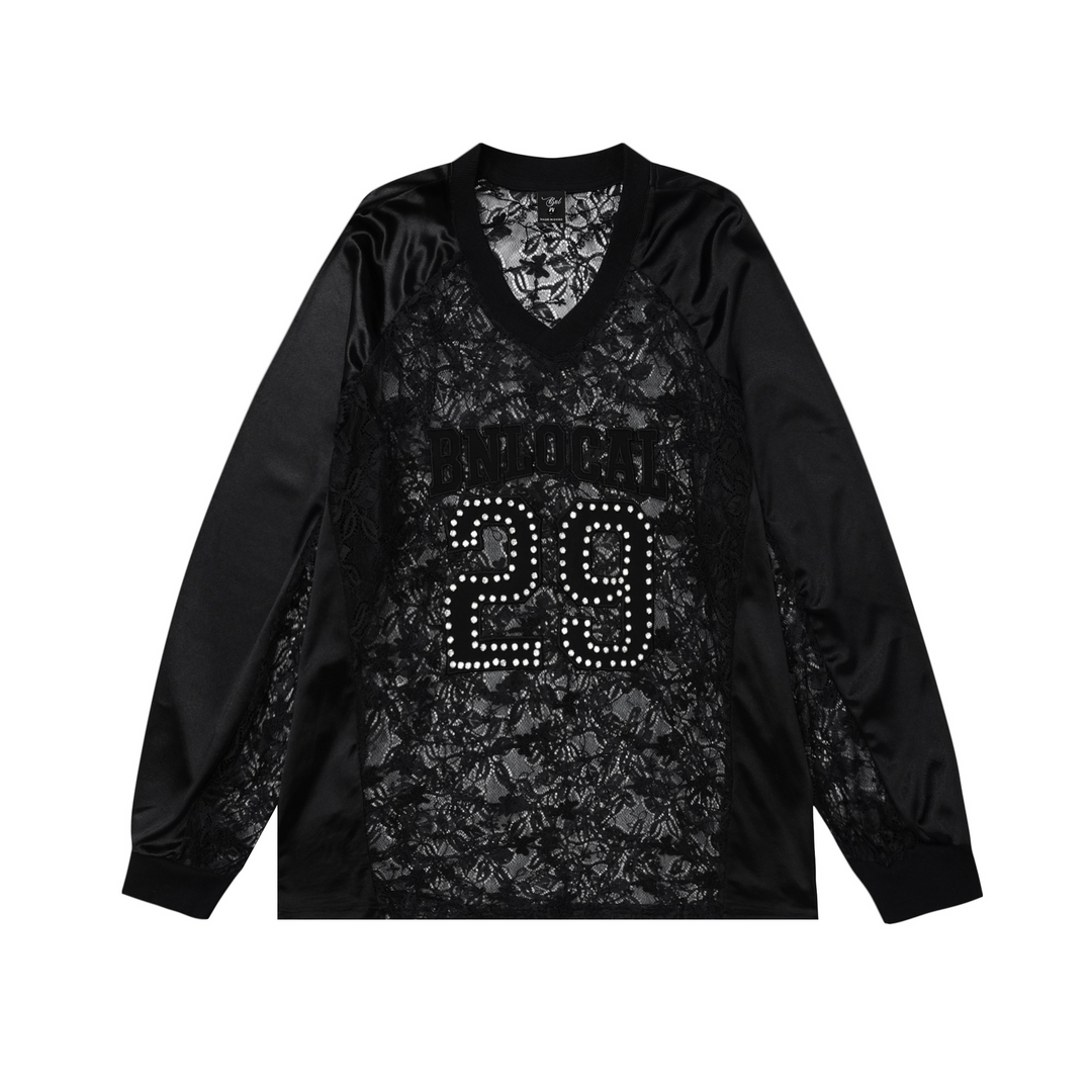 Lace Numbering Long Sleeve Tee