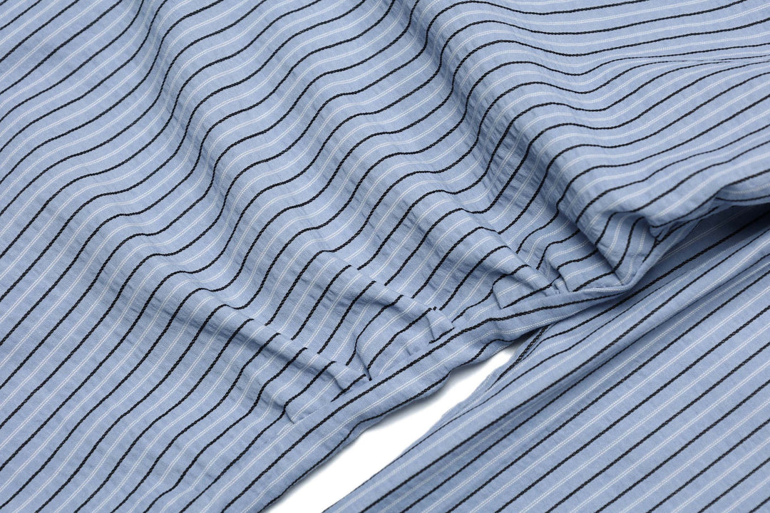 Embroidered Stripe Long Sleeve Shirt