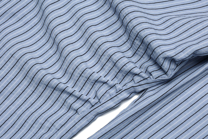 Embroidered Stripe Long Sleeve Shirt