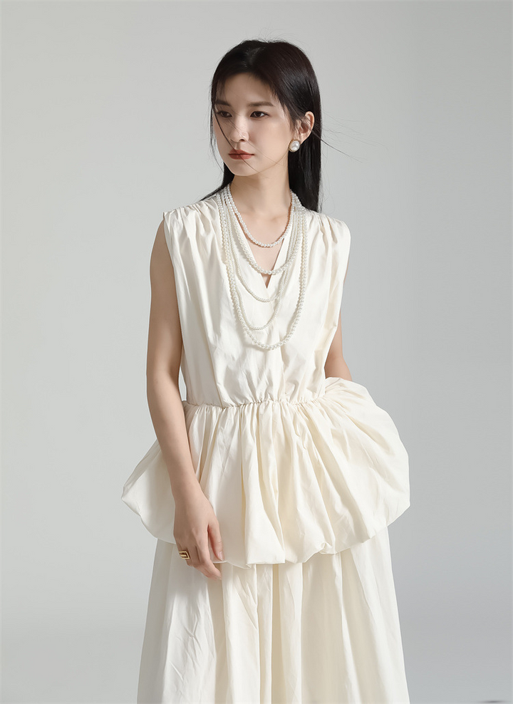 Balloon Tiered Gathered Onepiece