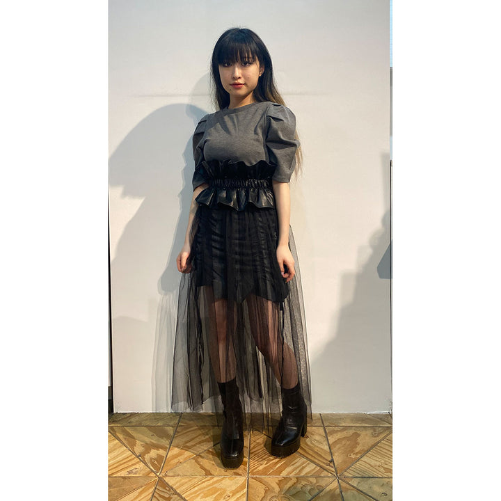 PU Leather Tulle Belt