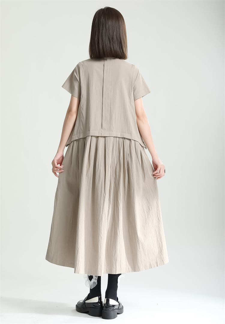 No Collar Shirt Onepiece