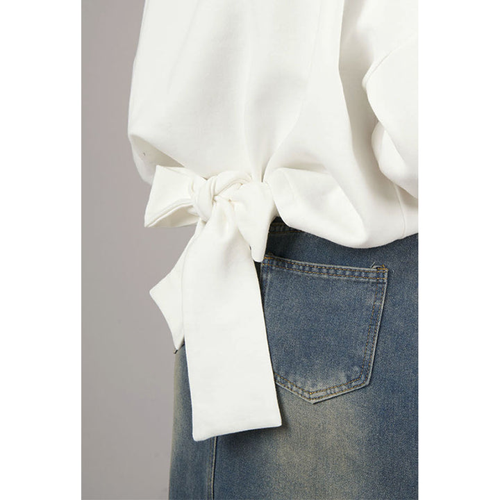 Back Ribbon Pullover