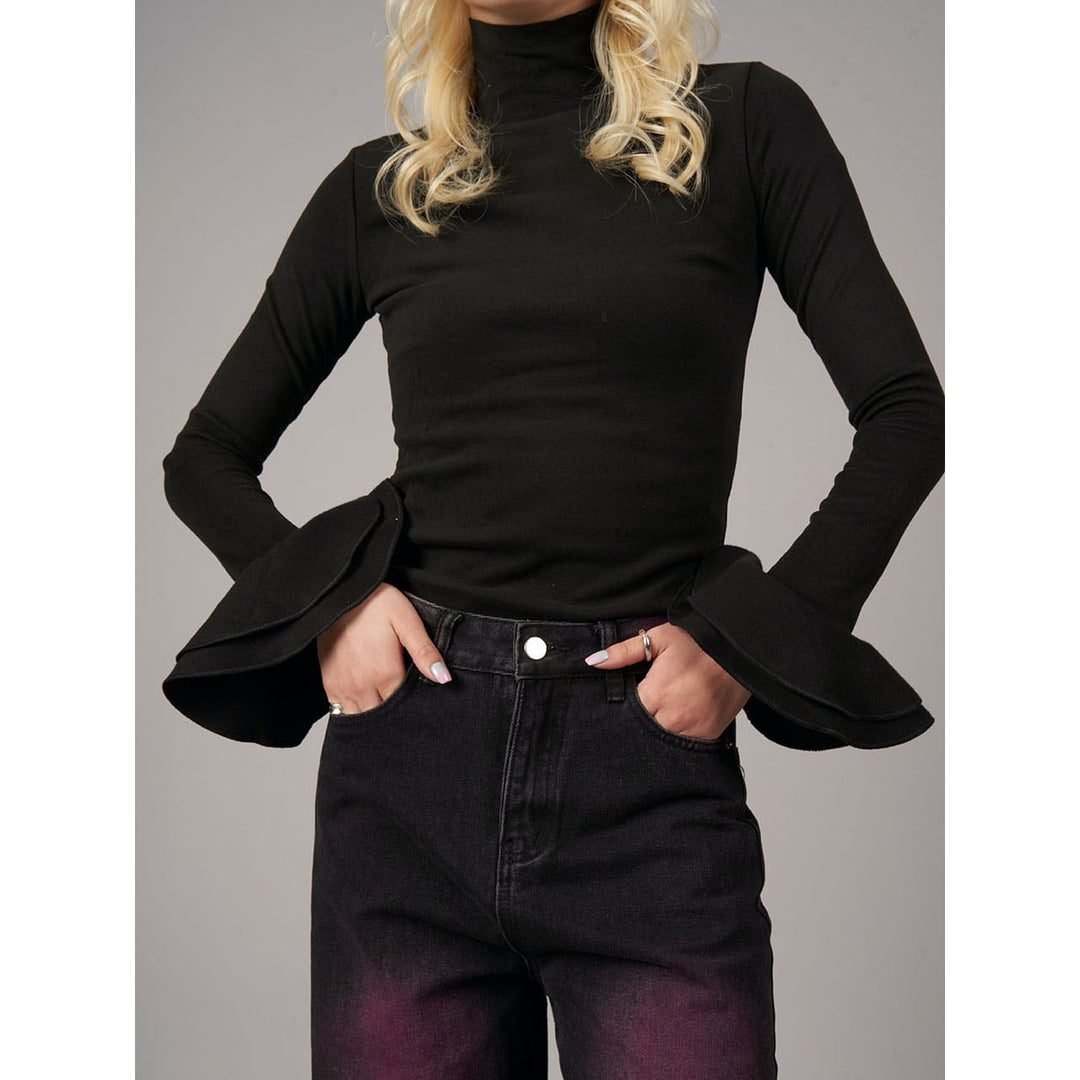 Frill Sleeve Pullover