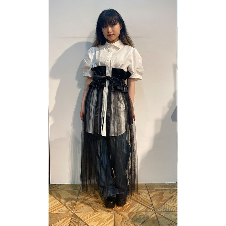 PU Leather Tulle Belt