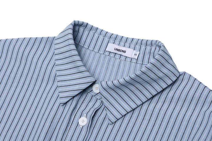 Embroidered Stripe Long Sleeve Shirt