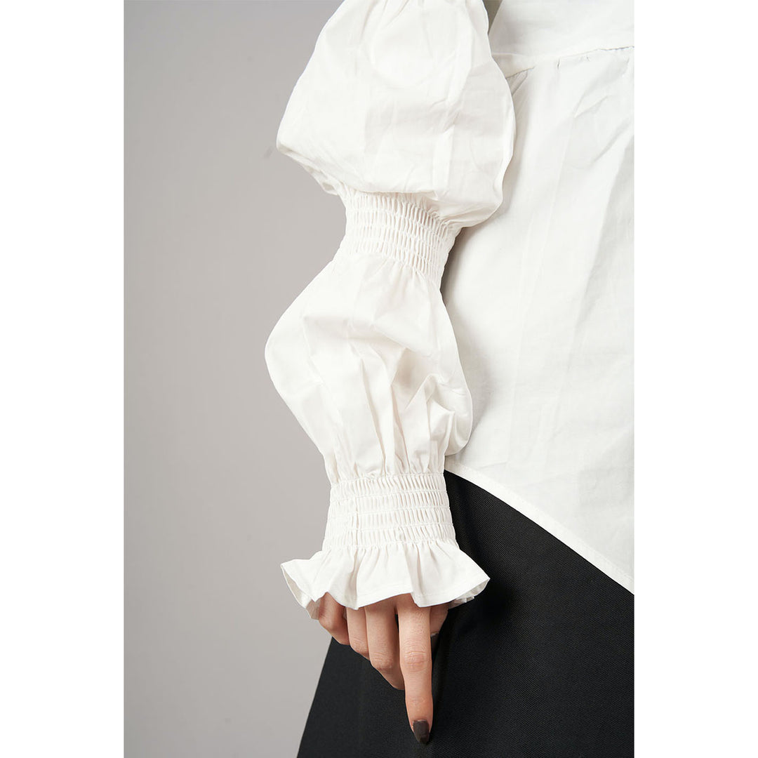 Shirring Virago Sleeve Tops