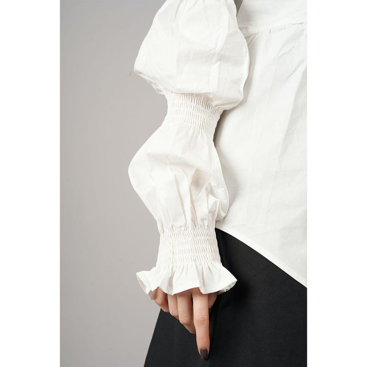 Shirring Virago Sleeve Tops