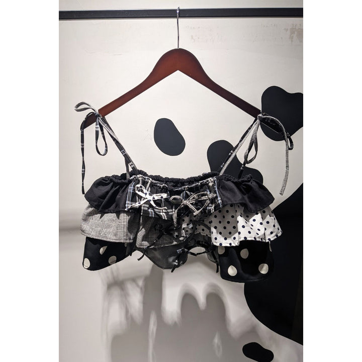 Tiered Ribbon Frill Bustier