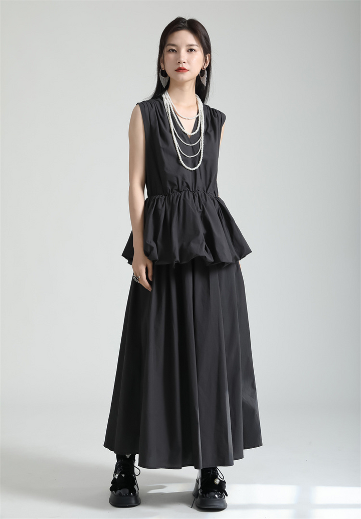 Balloon Tiered Gathered Onepiece