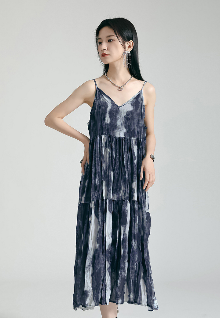 Tie Dye Tiered Camisole Onepiece