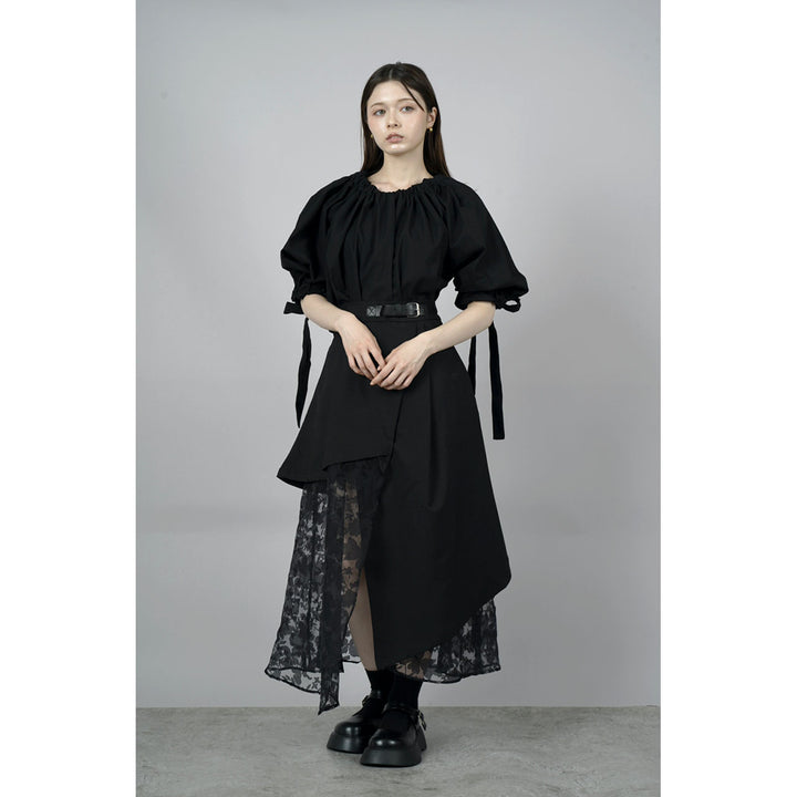 Gathered Shirring Blouse