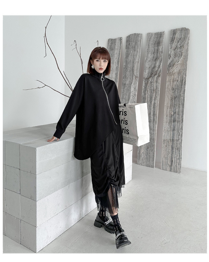 Gathered layered tulle skirt