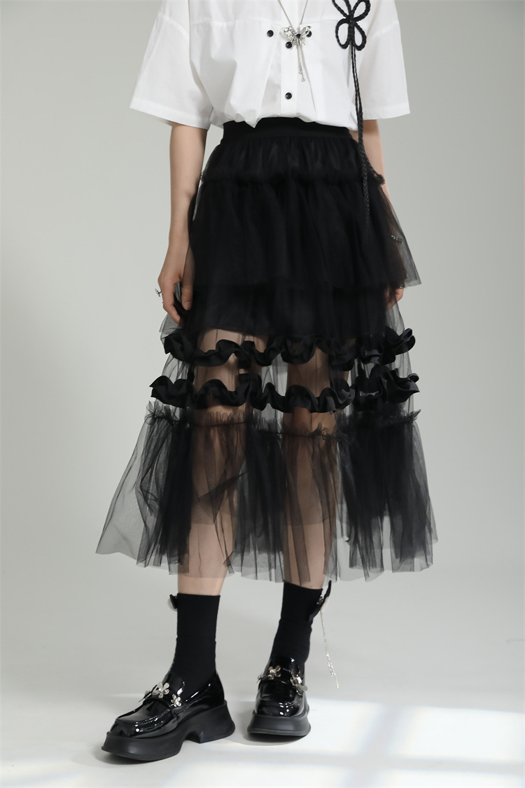 Tulle layered frill skirt