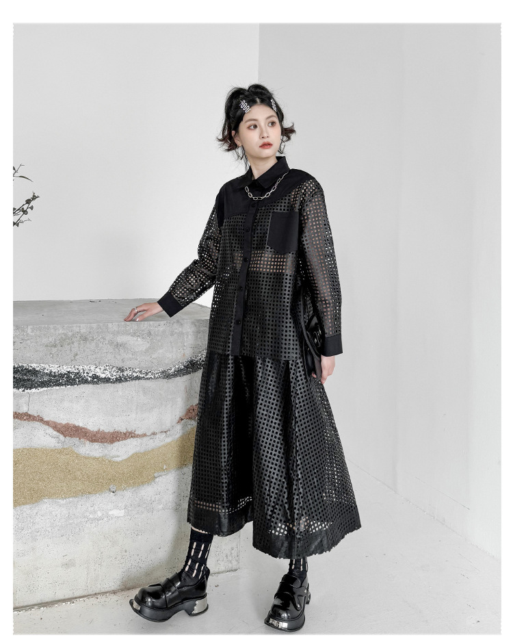 Mesh tops / mesh flare skirt