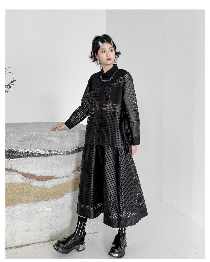 Mesh tops / mesh flare skirt