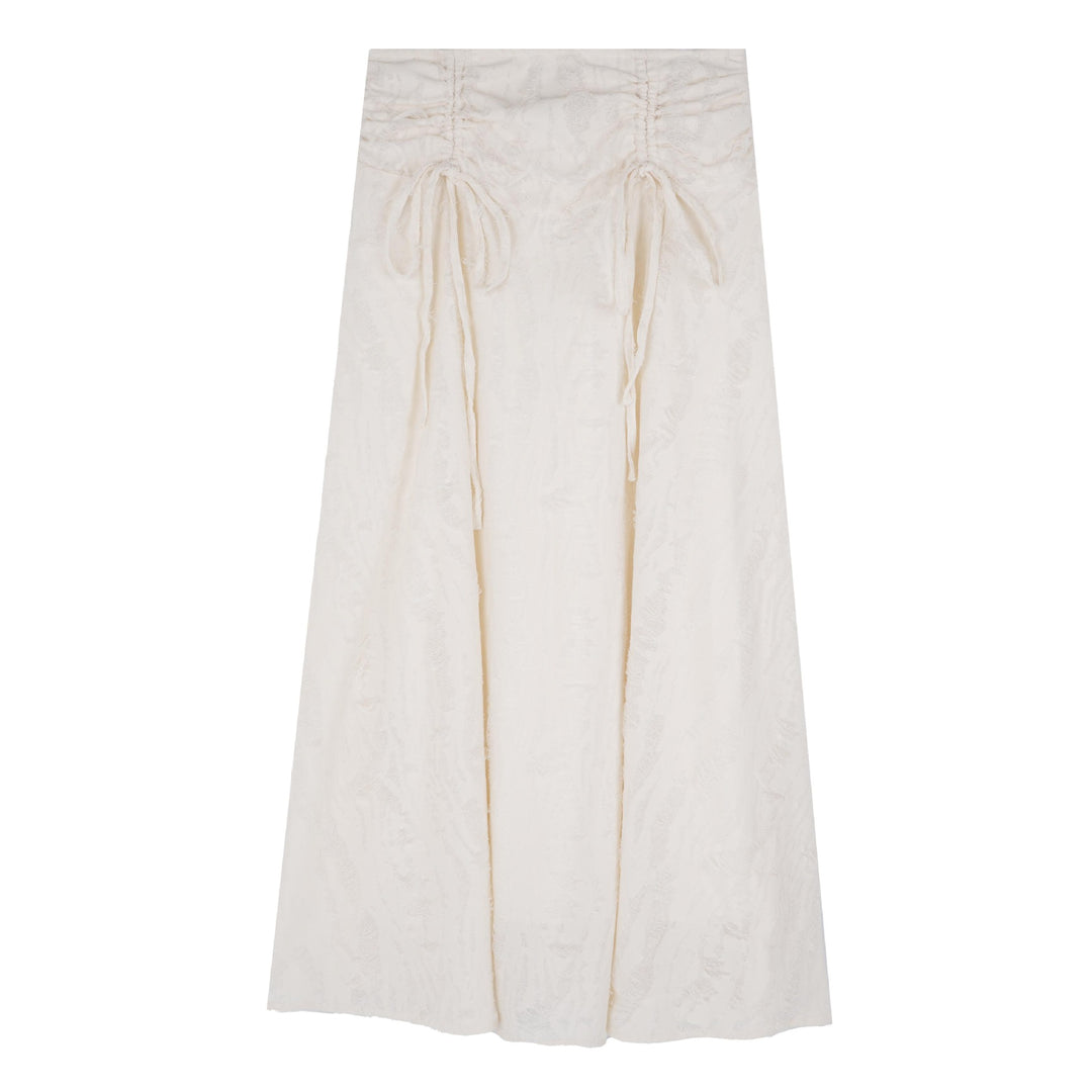 Ripped Drawstring Skirt