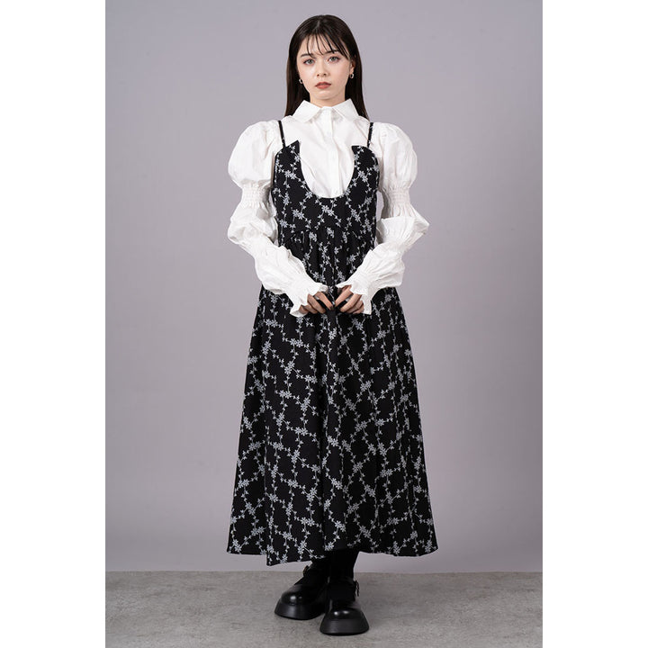 Cut Out Flower Camisole Onepiece