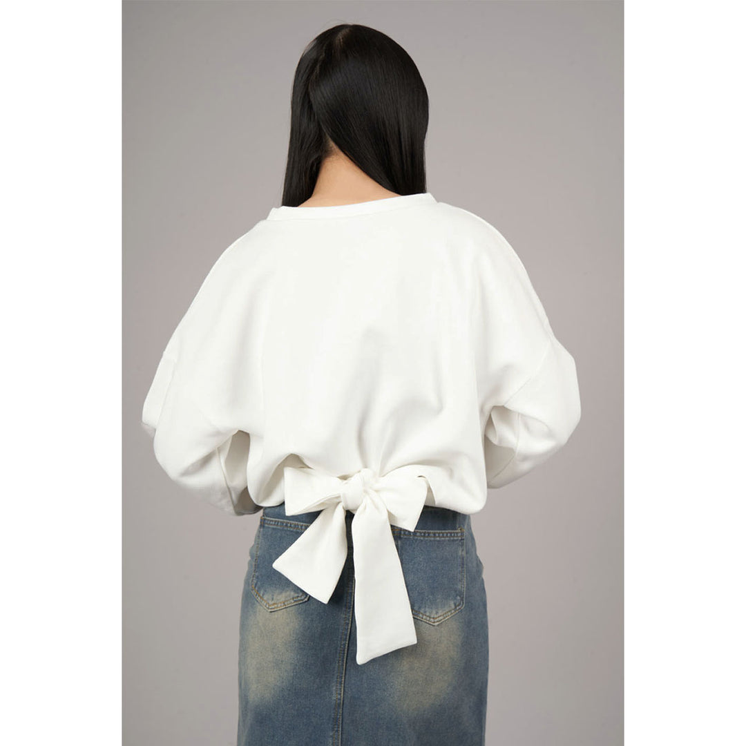 Back Ribbon Pullover