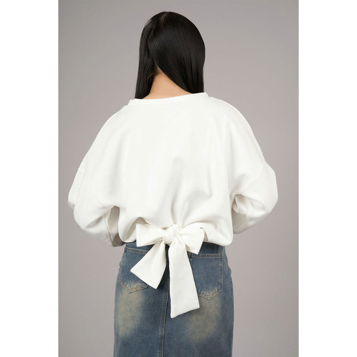 Back Ribbon Pullover