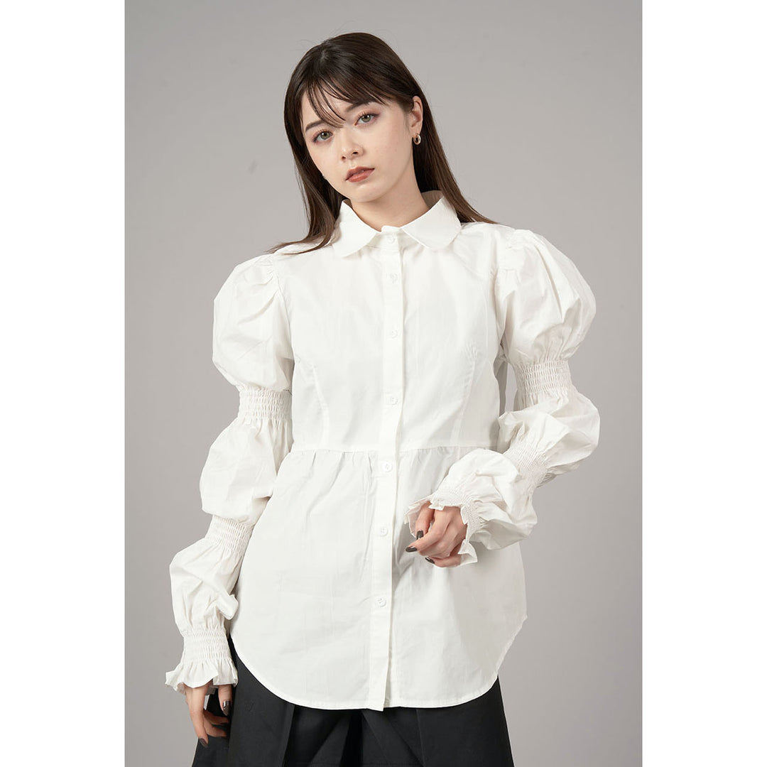 Shirring Virago Sleeve Tops