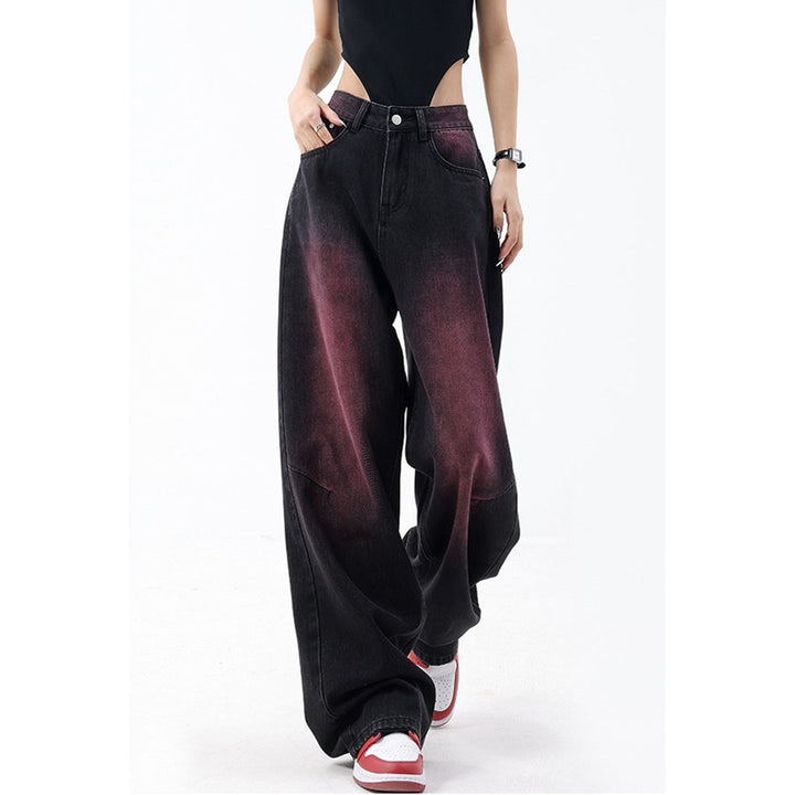 Neon Color Black Denim Jeans