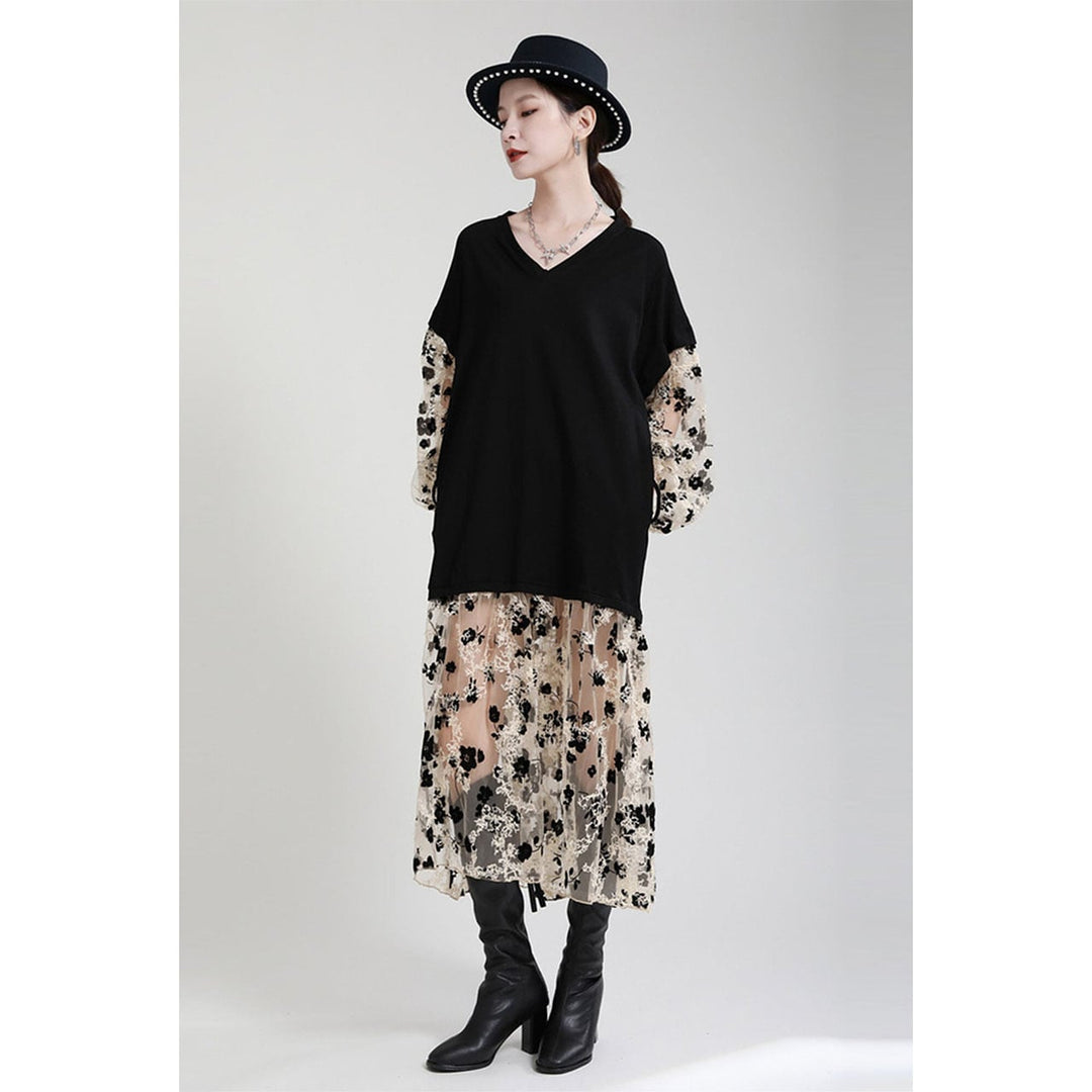 Flower Lace Long Onepiece