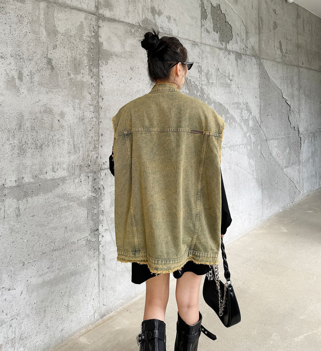 Cowboy denim vest jacket