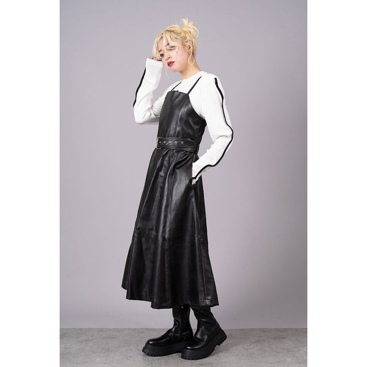 PU Leather Riders Camisole Onepiece