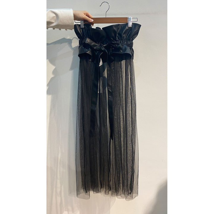 PU Leather Tulle Belt