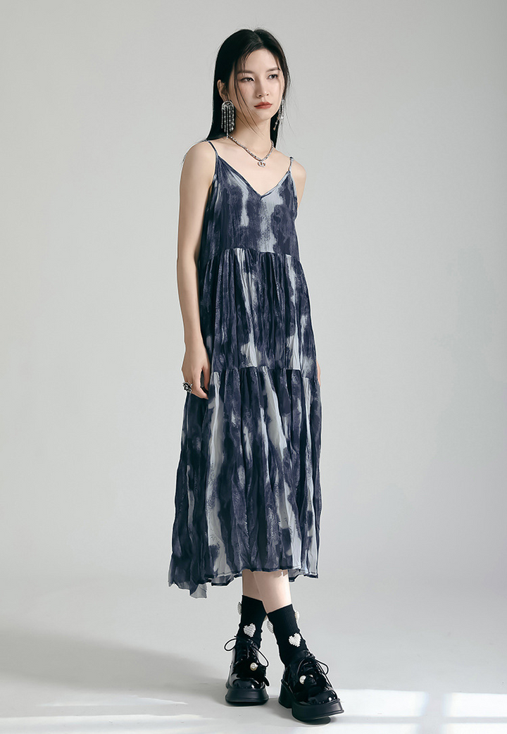 Tie Dye Tiered Camisole Onepiece